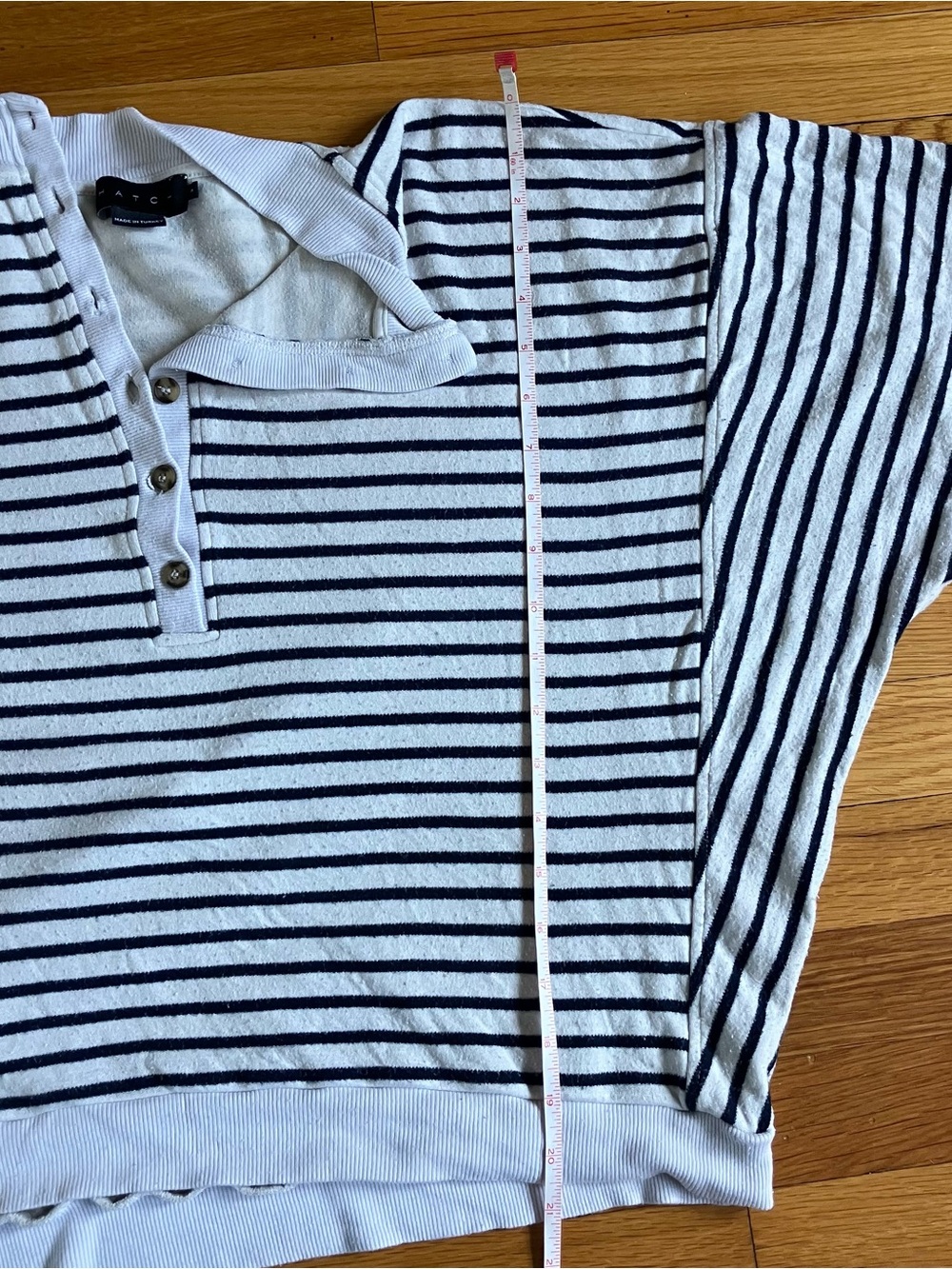 Hatch Navy Ivory Striped Dakota Nursing Maternity Sweatshirt Sz 3 Large - Picture 8 of 11